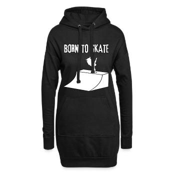Rollstuhl Born to Skate - Hoodie-Kleid - Schwarz - Vorne