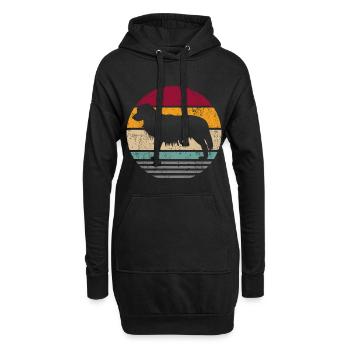 Kooikerhondje Kooiker Rétro Vintage - Sweat-shirt à capuche long Femme - noir - Devant