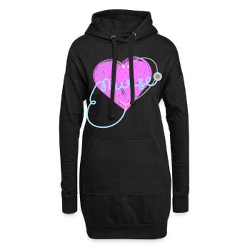 Krankenschwester Leben Krankenpflege Klinisches - Hoodie-Kleid - Schwarz - Vorne
