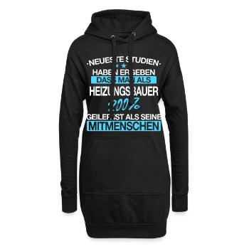 Heizungsbauer Heizungsbau Bauarbeiter Beruf Spruch - Hoodie-Kleid - Schwarz - Vorne