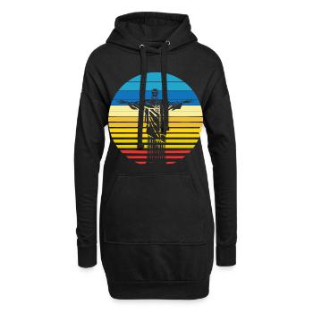 Rio De Janeiro Cristo Jesus Statue Sonnenuntergang - Hoodie-Kleid - Schwarz - Vorne