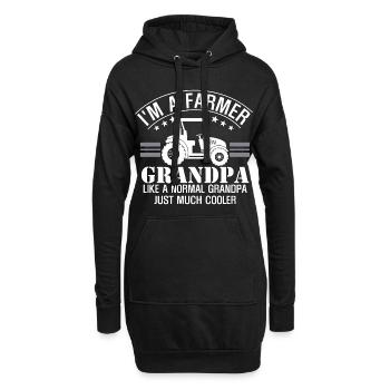 Bauer Opa - Hoodie-Kleid - Schwarz - Vorne