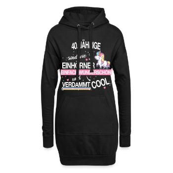 40 Geburtstag Geburtstagskind Spruch Geschenk - Hoodie-Kleid - Schwarz - Vorne