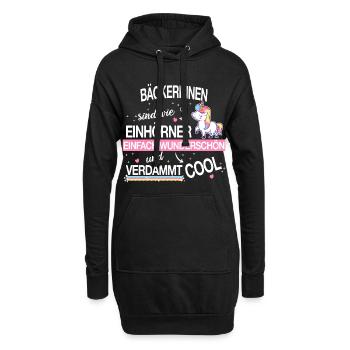 Bäcker Bäckerin Bäckerei Beruf Spruch - Hoodie-Kleid - Schwarz - Vorne