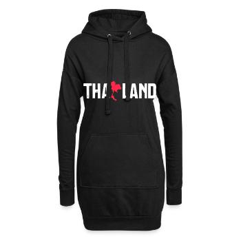 Thailand - Hoodie-Kleid - Schwarz - Vorne