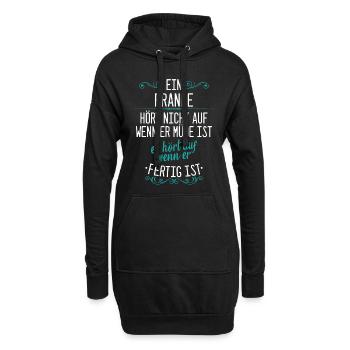 Franken Franke Fränkin Fränkisch Heimat Spruch - Hoodie-Kleid - Schwarz - Vorne