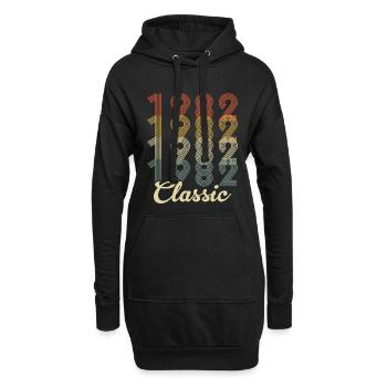 classic 1982 made in 1982 - Sweat-shirt à capuche long Femme - noir - Devant