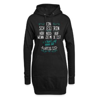 Schlesien Schlesierin Deutschland Polen Spruch - Hoodie-Kleid - Schwarz - Vorne
