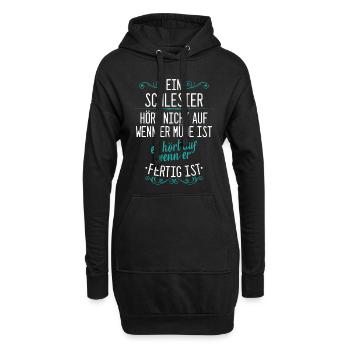 Schlesien Schlesier Deutschland Polen Spruch - Hoodie-Kleid - Schwarz - Vorne