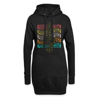 Notenschlüssel Lifestyle Beruf - Hoodie-Kleid - Schwarz - Vorne