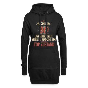 80 Geburtstag Geburtstagskind Spruch Geschenk - Hoodie-Kleid - Schwarz - Vorne