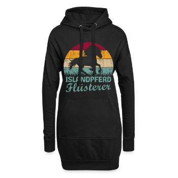 Islandpferd Tölt Flüsterer - Hoodie-Kleid - Schwarz - Vorne