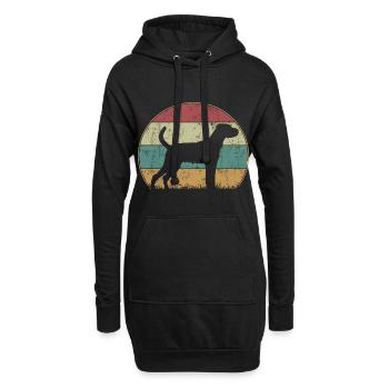 Parson Russell Terrier Retro Vintage - Sweat-shirt à capuche long Femme - noir - Devant