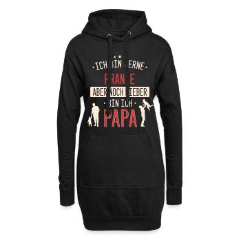 Franken Franke Fränkin Fränkisch Heimat Spruch - Hoodie-Kleid - Schwarz - Vorne