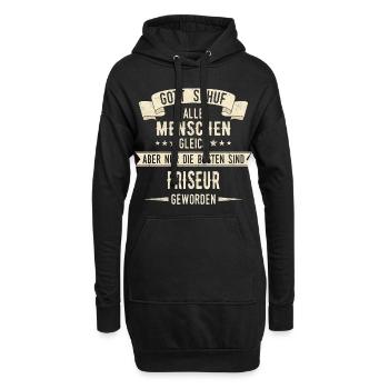 Friseur Friseurin Frisör Arbeit Beruf Spruch - Hoodie-Kleid - Schwarz - Vorne