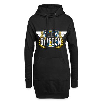 Schweden Vikinger Europäische Union Geschenkidee - Hoodie-Kleid - Schwarz - Vorne