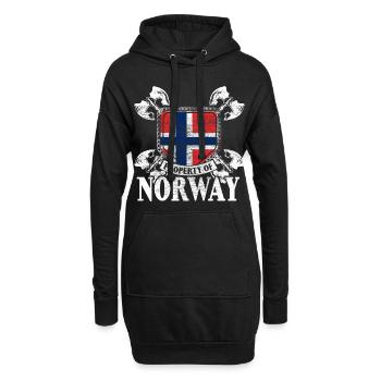 État de Norvège - Sweat-shirt à capuche long Femme - noir - Devant