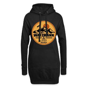 Watzmann - Hoodie-Kleid - Schwarz - Vorne