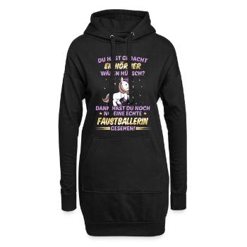 Faustball Fistball Sport Faustballer Spruch - Hoodie-Kleid - Schwarz - Vorne