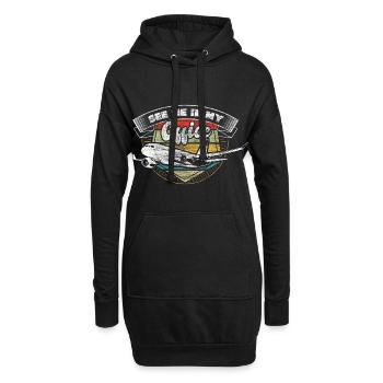 Pilot Fliegen - Hoodie-Kleid - Schwarz - Vorne