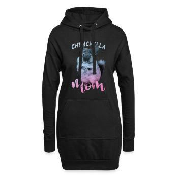 Chinchilla Mama - Hoodie-Kleid - Schwarz - Vorne