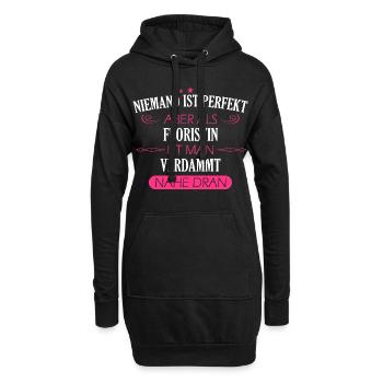 Floristin Floristik Florist Blumen Beruf Spruch - Hoodie-Kleid - Schwarz - Vorne