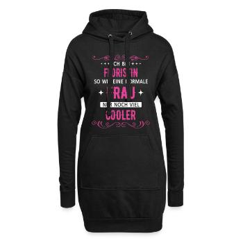 Floristin Floristik Florist Blumen Beruf Spruch - Hoodie-Kleid - Schwarz - Vorne