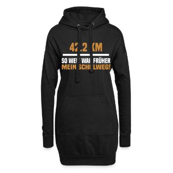 Marathon Schulweg - Hoodie-Kleid - Schwarz - Vorne