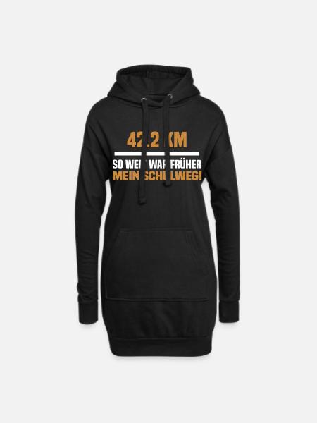 Marathon Schulweg - Hoodie-Kleid - Schwarz