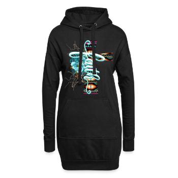 Glaube - Hoodie-Kleid - Schwarz - Vorne
