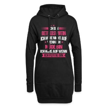 Betriebswirtin Kauffrau BWL Beruf Arbeit Spruch - Hoodie-Kleid - Schwarz - Vorne