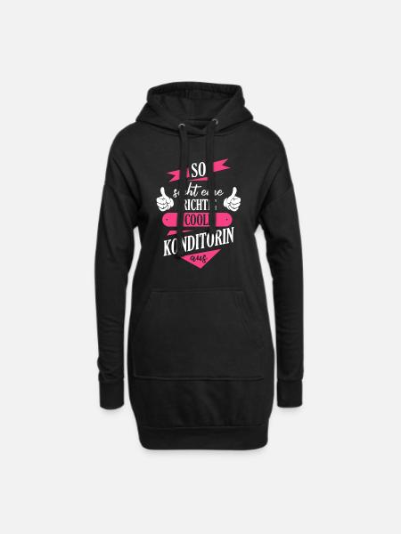 Konditorin Konditorei Kuchen Torte Beruf Spruch - Hoodie-Kleid - Schwarz