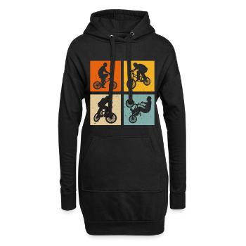 t-shirt rider BMX cadeau Vélo BMX - Sweat-shirt à capuche long Femme - noir - Devant