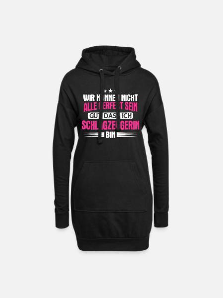 Schlagzeug Schlagzeuger Drummer Instrument Spruch - Hoodie-Kleid - Schwarz
