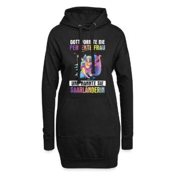 Saarland Saarländerin Saarländer Spruch - Hoodie-Kleid - Schwarz - Vorne