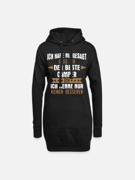 Camping Wohnwagen Camper Wohnmobil Campen - Hoodie-Kleid - Schwarz