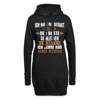 Schlesien Schlesier Deutschland Polen Spruch - Hoodie-Kleid - Schwarz - Vorne