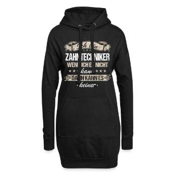 Zahntechniker Zahntechnik Zahnarzt Spruch - Hoodie-Kleid - Schwarz - Vorne