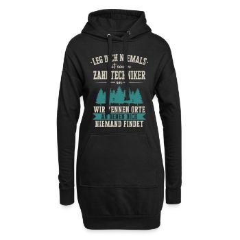 Zahntechniker Zahntechnik Zahnarzt Spruch - Hoodie-Kleid - Schwarz - Vorne