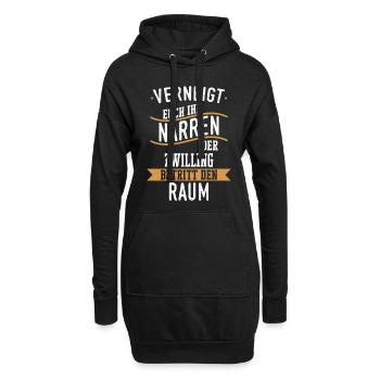 Zwilling Zwillinge Bruder Schwester Spruch - Hoodie-Kleid - Schwarz - Vorne
