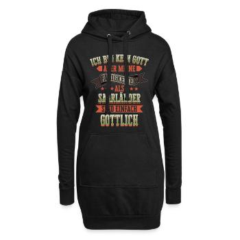 Saarland Saarländerin Saarländer Spruch - Hoodie-Kleid - Schwarz - Vorne