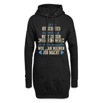 Hufschmied Hufe Schmied Tierhufen Hufeisen Spruch - Hoodie-Kleid - Schwarz - Vorne