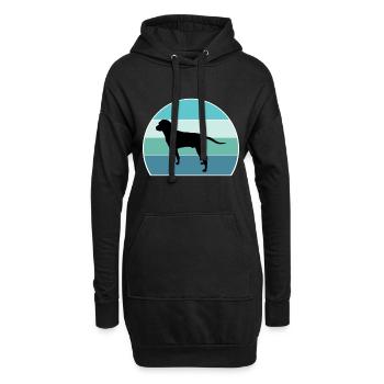 Anglo Francais de Petite Venerie Hund Silhouette Vi - Hoodie-Kleid - Schwarz - Vorne