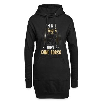 Cane Corso Italiano Hund Hundehalter - Hoodie-Kleid - Schwarz - Vorne