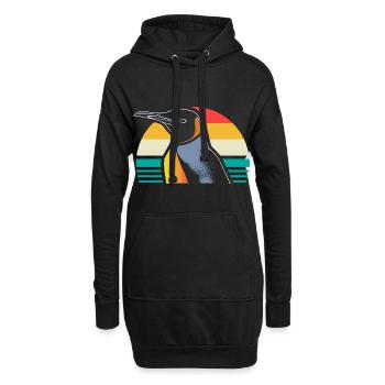 Pinguin Südpol Seevogel - Hoodie-Kleid - Schwarz - Vorne