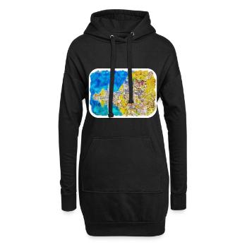 Autriche Aquarelle Esquisse Dessinée à la main Illustration - Sweat-shirt à capuche long Femme - noir - Devant