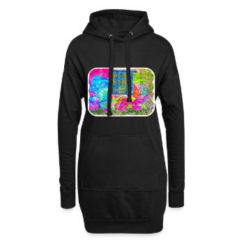 Carthagène Colombie Aquarelle Sketch Illustration - Sweat-shirt à capuche long Femme - noir - Devant