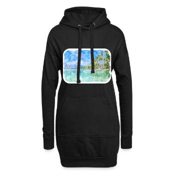 Philippines Aquarelle Sketch Drawn Illustration - Sweat-shirt à capuche long Femme - noir - Devant