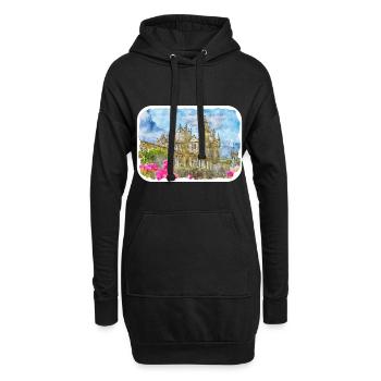 Schottland UK Aquarellskizze Gezeichnete Illustration - Hoodie-Kleid - Schwarz - Vorne