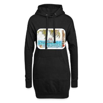 Mexique Aquarelle Esquisse Dessinée à la main Illustration - Sweat-shirt à capuche long Femme - noir - Devant